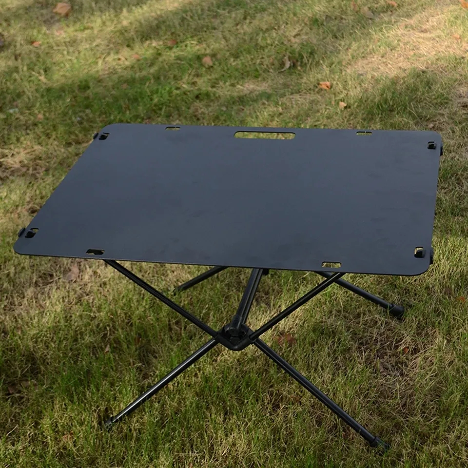 Outdoor Camping Tent Portable Aluminum Alloy Bracket Ultra-light Folding Table Aluminum Alloy Picnic Table Tactical Table