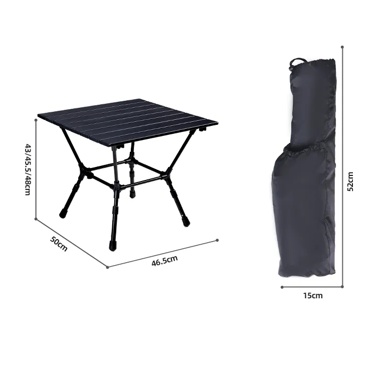 Aluminum Outdoor Portable Folding Camping Table For Picnic Camping Hiking